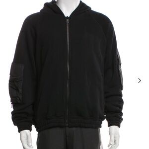 New Mens Represent Black Military Bomber Hooded Jacket London XL